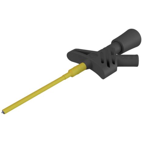 SKS Hirschmann KLEPS 1600 sw Pince crocodile de sécurité enfichable 2 mm CAT II noir X40904