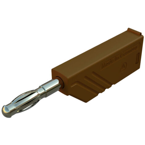 SKS Hirschmann LAS N WS Au Lamellenstecker Stecker, gerade Stift-Ø: 4 mm Braun 1 St.