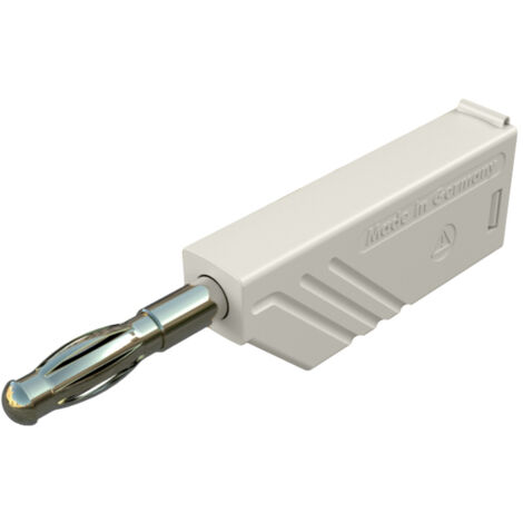 SKS Hirschmann LAS N WS Au Lamellenstecker Stecker, gerade Stift-Ø: 4 mm Weiß 1 St.