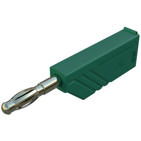 SKS Hirschmann LAS N WS grün Au Lamellenstecker Stecker, gerade Stift-Ø: 4 mm Grün 1 St.