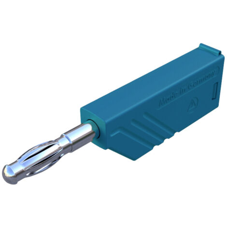 SKS Hirschmann LAS N WS Lamellenstecker Stecker, gerade Stift-Ø: 4 mm Blau 1 St.