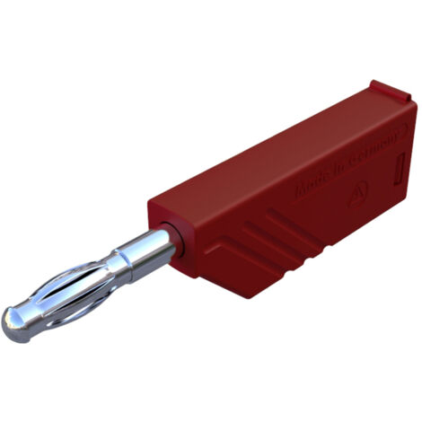 SKS Hirschmann LAS N WS Lamellenstecker Stecker, gerade Stift-Ø: 4 mm Rot 1 St.