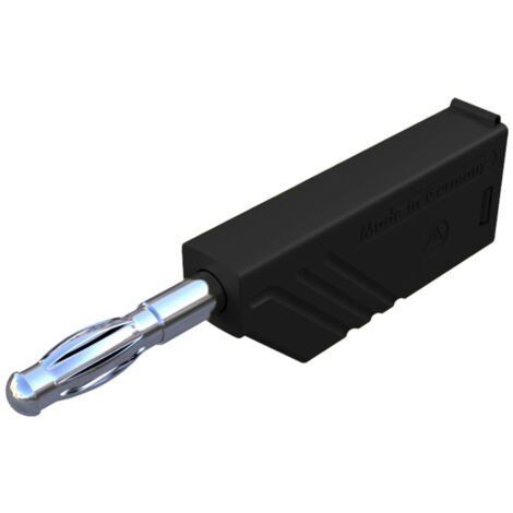 SKS Hirschmann LAS N WS Lamellenstecker Stecker, gerade Stift-Ø: 4 mm Schwarz 1 St.