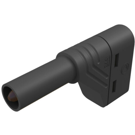SKS Hirschmann LAS S W Sicherheits-Lamellenstecker Stecker, gewinkelt Stift-Ø: 4 mm Schwarz 1 St.