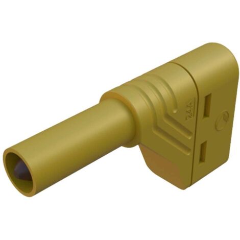 SKS Hirschmann LAS S W Spina a lamelle di sicurezza Spina angolata Ø perno: 4 mm Giallo 1 pz.
