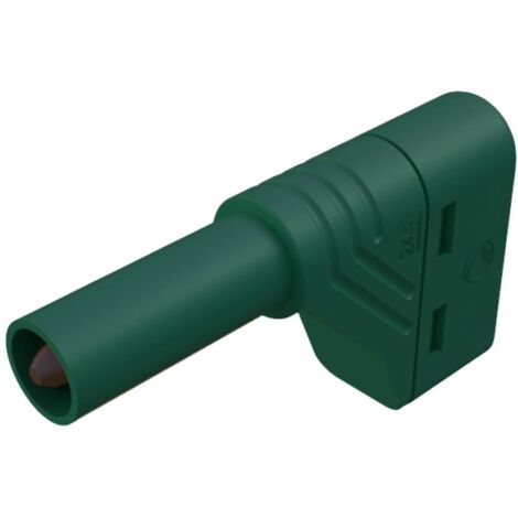 SKS Hirschmann LAS S W Spina a lamelle di sicurezza Spina angolata Ø perno: 4 mm Verde 1 pz.
