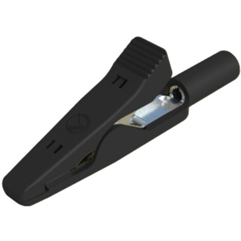 SKS Hirschmann MA 1  sw Krokodilklemme Steckanschluss 2 mm Ohne Messkategorie Schwarz