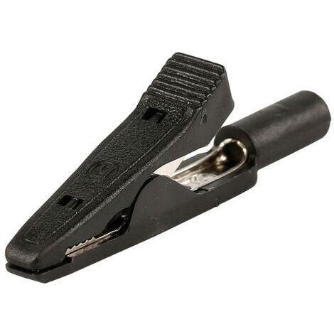 SKS Hirschmann MA 1 sw Pince crocodile enfichable 2 mm Ohne Messkategorie noir Q24837