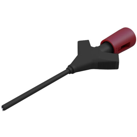 SKS Hirschmann MICRO-KLEPS rt Krokodilklemme Steckanschluss 0.64 mm Ohne Messkategorie Rot
