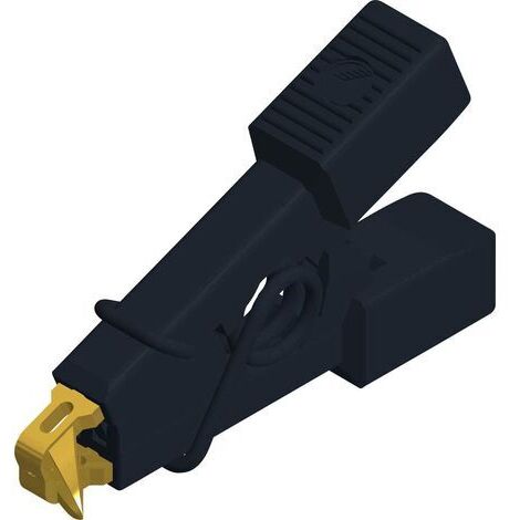 SKS Hirschmann MICRO-SMD CLIP 1 Krokodilklemme Steckanschluss 0.64 mm Ohne Messkategorie Schwarz