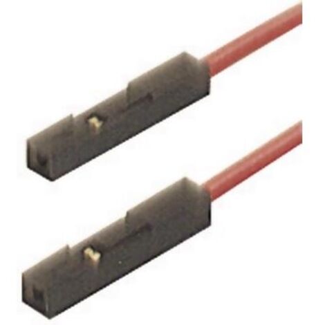 SKS Hirschmann MKL 0,64/25-0,25 rt Cavo di misura [Presa 0,64 mm - Presa 0,64 mm] 25.00 cm Rosso 1 pz.