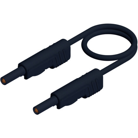 SKS Hirschmann MLB 200/1 V sw Messleitung Lamellenstecker 4 mm Lamellenstecker 4 mm 2.00 m Schwarz 1