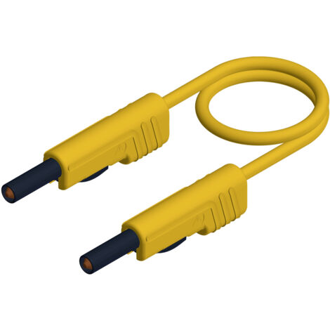 SKS Hirschmann MLB 25/1 V ge Messleitung Lamellenstecker 4 mm Lamellenstecker 4 mm 25.00 cm Gelb 1 S