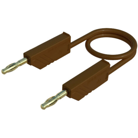 SKS Hirschmann MLN 100/2,5 BR Messleitung Lamellenstecker 4 mm Lamellenstecker 4 mm 1.00 m Braun 1 S