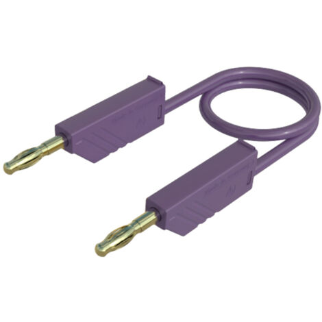 SKS Hirschmann MLN 100/2,5 VI Messleitung Lamellenstecker 4 mm Lamellenstecker 4 mm 1.00 m Violett 1