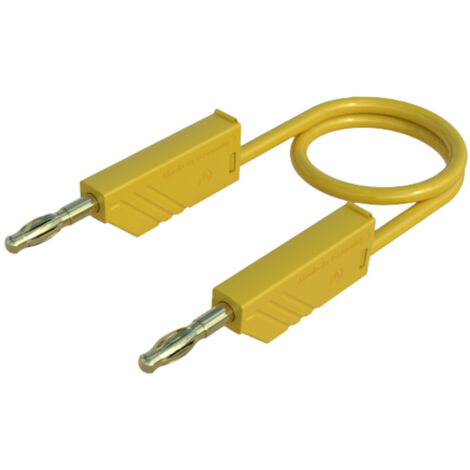 SKS Hirschmann MLN 200/2,5 GE Messleitung Lamellenstecker 4 mm Lamellenstecker 4 mm 2.00 m Gelb 1 St