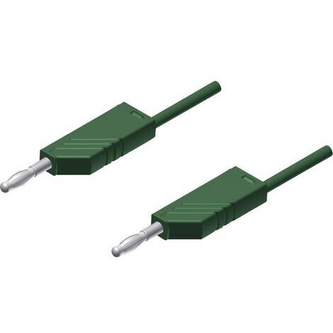 SKS Hirschmann MLN 200/2,5 GN Messleitung Lamellenstecker 4 mm Lamellenstecker 4 mm 2.00 m Grün 1 St