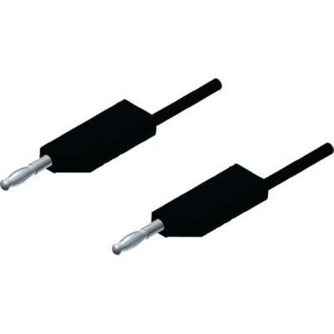 SKS Hirschmann MLN 200/2,5 SW Cavo di misura [Spina a banana 4 mm - Spina a banana 4 mm] 2.00 m Nero 1 pz.