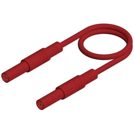 SKS Hirschmann MLS GG 50/2,5 rt Cordon de mesure de sécurité Banane mâle 4 mm Banane mâle 4 mm 0.50 m rouge 1 pc(s) X46063
