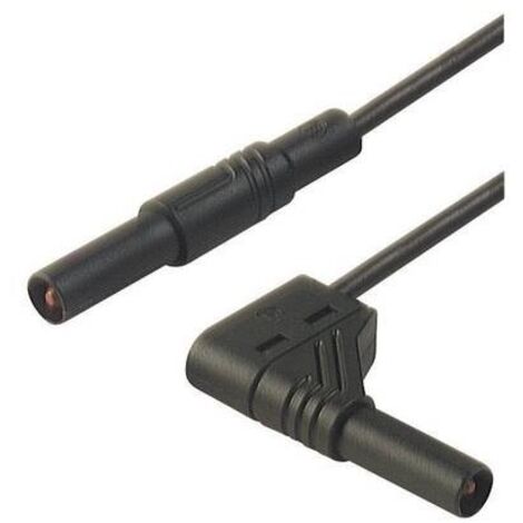 SKS Hirschmann MLS WG 25/2,5 sw Puntali di sicurezza [Spina a banana 4 mm - Spina a banana 4 mm] 25.00 cm Nero 1 pz.