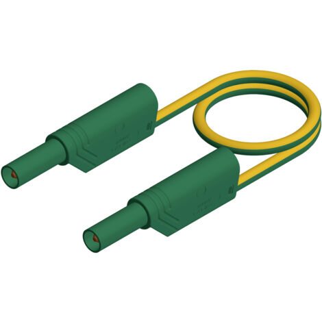 SKS Hirschmann MLS WS 50/2,5 ge/gn Sicherheits-Messleitung Lamellenstecker 4 mm Lamellenstecker 4 mm