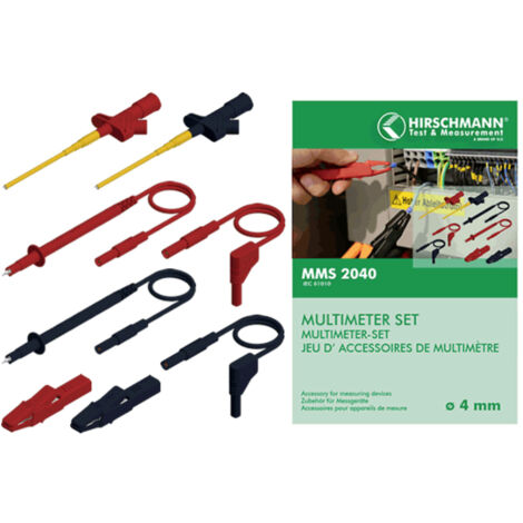 SKS Hirschmann MMS 2040 Sicherheits-Messleitungs-Set Lamellenstecker 4 mm Lamellenstecker 4 mm, Prüf