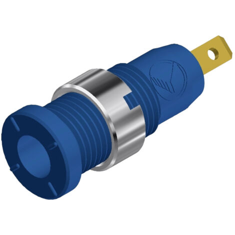 SKS Hirschmann MSEB 2610 F 2,8 Au Sicherheits-Laborbuchse Buchse, Einbau vertikal Stift-Ø: 2 mm Blau