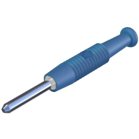 SKS Hirschmann MST 3 Miniatur-Bananenstecker Stecker, gerade Stift-Ø: 2 mm Blau 1 St.