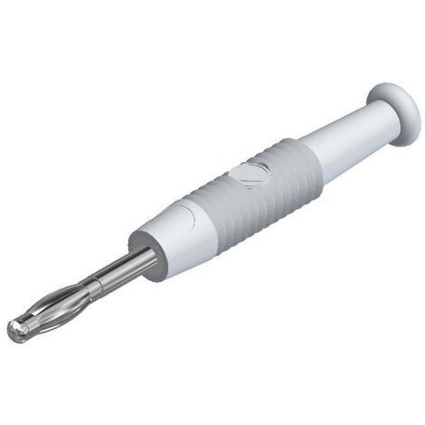 SKS Hirschmann MSTF 2 ws Lamellenstecker Stecker, gerade Stift-Ø: 2 mm Weiß 1 St.