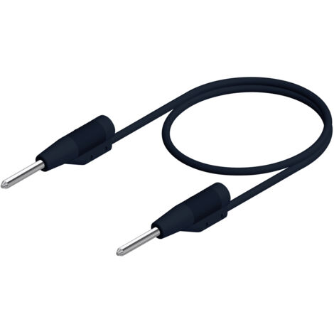 SKS Hirschmann MVL 2/50 sw Messleitung Stecker 2 mm Stecker 2 mm 0.50 m Schwarz 1 St.