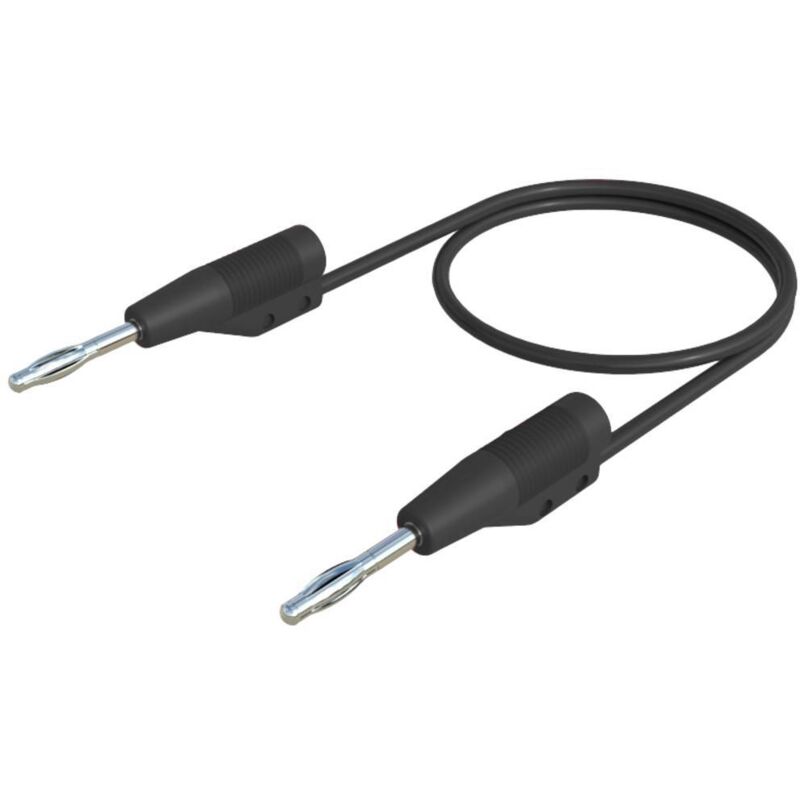 Hirschmann Test & Measurement MVL F 2/100 Messleitung Lamellenstecker 2mm Lamellenstecker 2mm 1.00m Schwarz 1St.