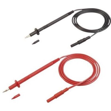 SKS Hirschmann PL 2600 S Set di cavi di misura rosso nero