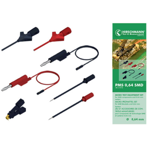 SKS Hirschmann PMS 0,64 SMD Messleitungs-Set    Schwarz, Rot 1 St.