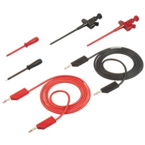 SKS Hirschmann PMS 4 CO Messleitungs-Set Lamellenstecker 4 mm Lamellenstecker 4 mm 1.00 m Schwarz, R