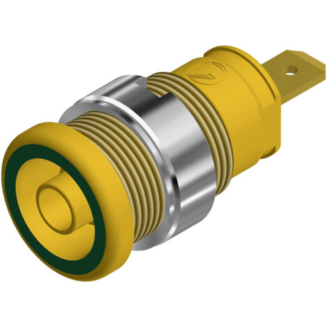 SKS Hirschmann SEB 2610 F4,8 Sicherheits-Laborbuchse Buchse, Einbau vertikal Stift-Ø: 4 mm Grün, Gel