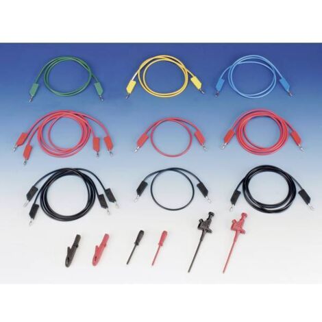 SKS Hirschmann Set di cavi di misura nero e rosso