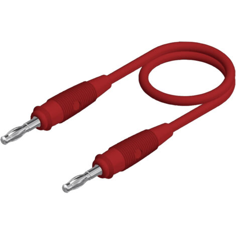 SKS Hirschmann SML 100/1 Messleitung Lamellenstecker 4 mm Lamellenstecker 4 mm 1.00 m Rot 1 St.