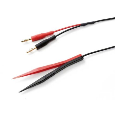 SKS HIRSCHMANN TW 120 BAN [ BANANE MÂLE 4 MM - POINTE DE TEST] 1.20 M NOIR/ROUGE 974330000