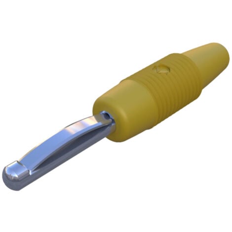 SKS Hirschmann VON 20 Bananenstecker Stecker, gerade Stift-Ø: 4 mm Gelb 1 St.