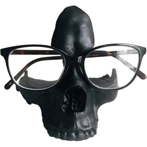 Skull Glasses Holder Sturdy Resin Rich Details Vivic Colors Skull Glasses Stand