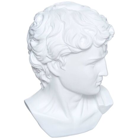 Skulptur David - Kunstharz - weiß H. 26 cm