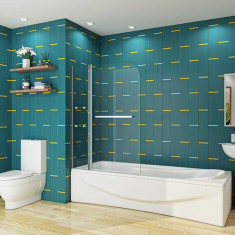 SKY Bathroom 1000x1500mm 180 angle 6mm NANO Glass Door Pivot Panel Bath Shower Screen with handle