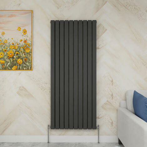 SKY Bathroom 1600x680mm  Double Anthracite Vertical Flat Panel Radiator Designer Central Heating Radiator