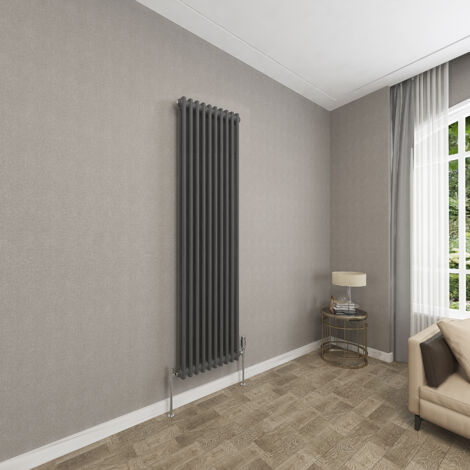 SKY Bathroom 2 Column Anthracite 1800x470mm Traditional Cast Iron Style Radiator