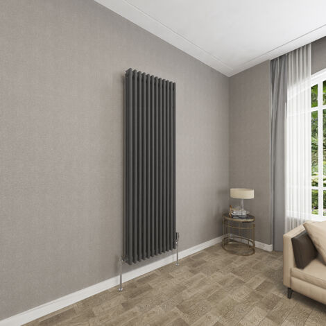 SKY Bathroom 3 Column Anthracite 1800x560mm Traditional Cast Iron Style Radiator