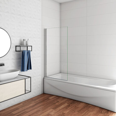 SKY Bathroom 800x1400mm 180 degree Pivot Shower Bath Safety Glass Screen Door Panel