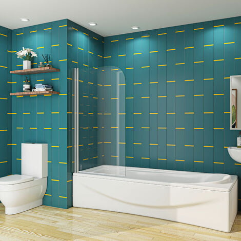 SKY 800x1500mm 180 angle Pivot Shower Bath Screen Over 6mm safety tempered glass