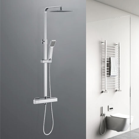 SKY Bathroom Chrome effect Wall-mounted Thermostatic Mixer Shower