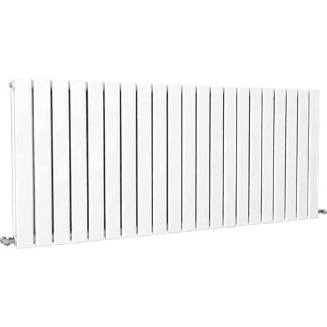 SKY Bathroom Flat Panel Radiator Horizontal 600x1428mm Double White