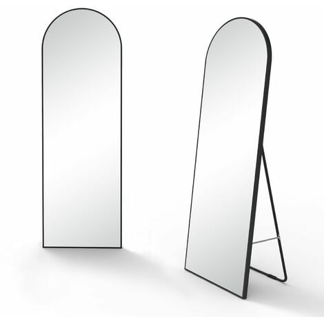 SKY BATHROOM Freestanding or Wall Mounted Full Length Black Framed Mirror W 50 x H 150 cm